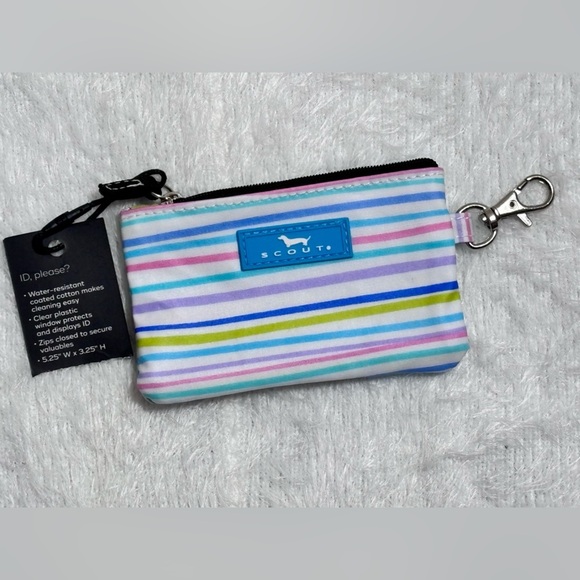 Scout Handbags - Scout Striped Pouch with Blue Label